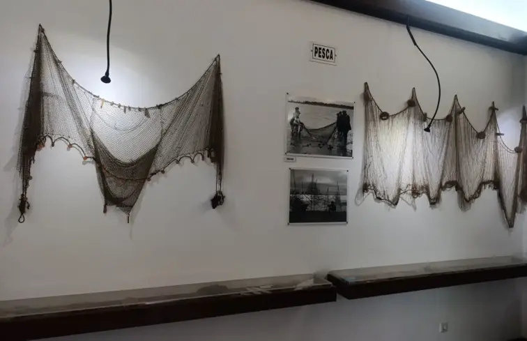 Redes de pesca expostas no museu